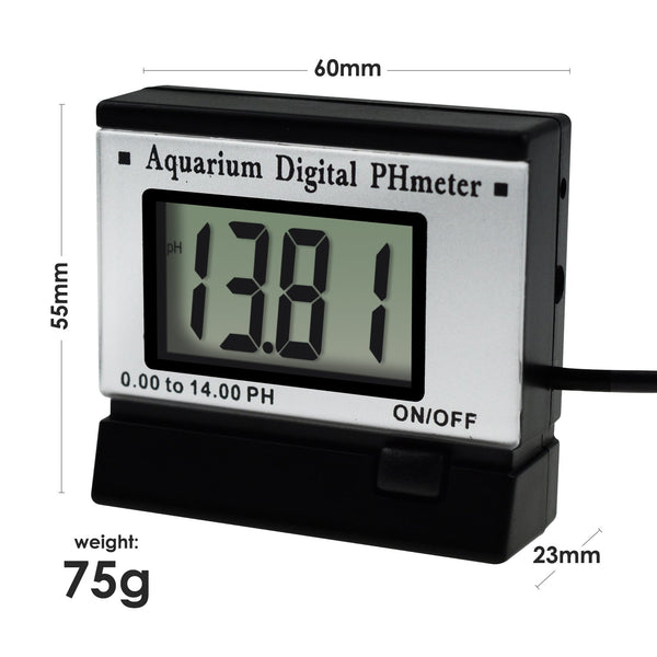 PH-025WO Digital pH Monitor Meter ATC 0.0~14.0pH 1.5M Cable Electrode Probe, Water Quality Tester