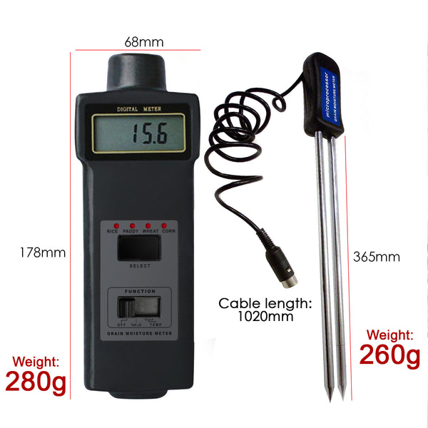 MC-7821 4-type Grain Moisture & Temperature (Celsius & Fahrenheit) Meter