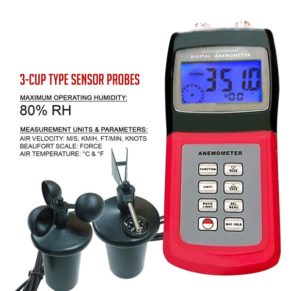 AM-4836C Multi-function Thermo Anemometer CUP speed air Weather