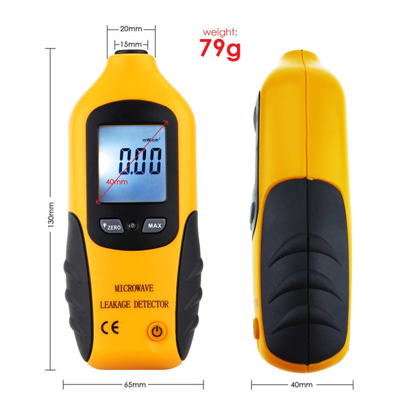 LKD-51 Microwave Oven Leakage Radiation Detector Tester with Backlight & Built-in Alarm 0-9.99mW/cm2, 2450MHz