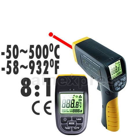 6520 Digital Infrared IR Laser Thermometer -50~500°C ( -58~932°F ) Spot-Ratio 8:1