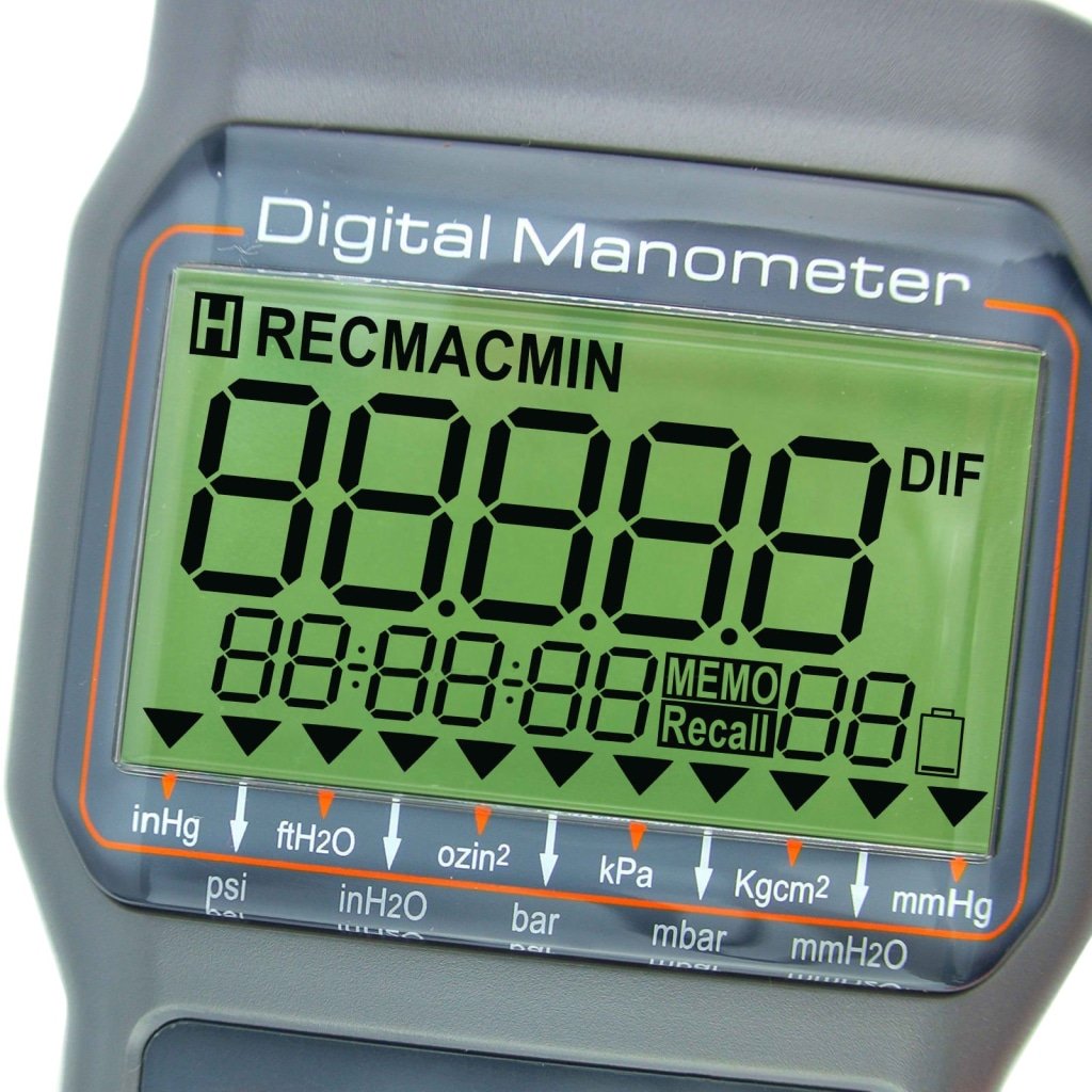 Digital Differential Air Pressure Manometer 15.000psi Gauge – Gain