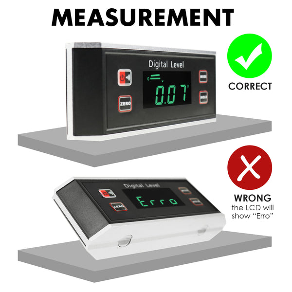AGF-322 Digital Electronic Inclinometer Angle Finder Waterproof IP65 Protractor Level Gauge With V-Groove Magnetic Base Always Upright Reading