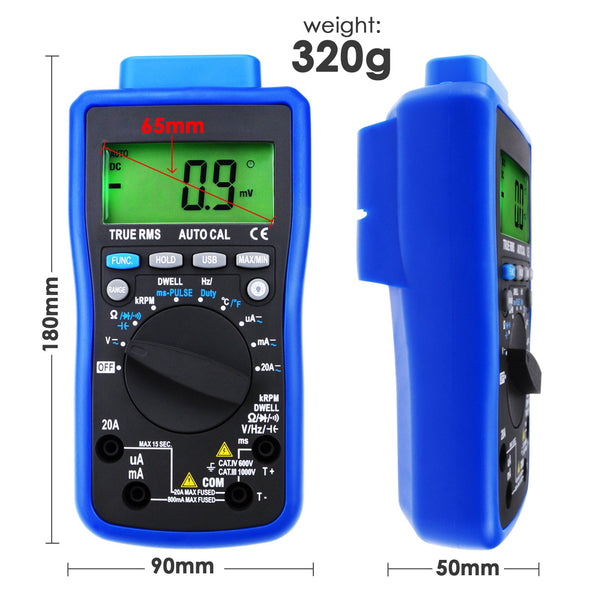 ENG-216 Digital Engine Automotive Analyzers Diagnostic Multimeter Auto-Ranging with PC Data Transfer