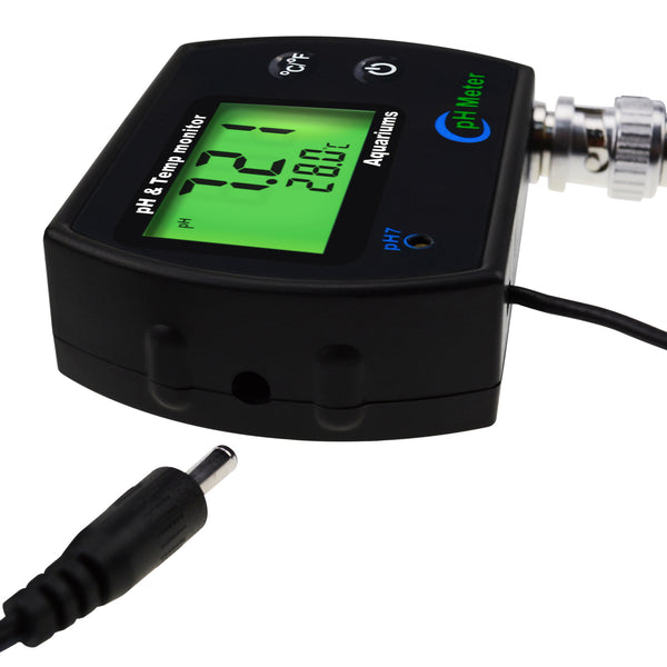 PHM-245 PH & Temperature 2-in-1 Continuous Monitor Meter w/ Backlight Replaceable Electrode
