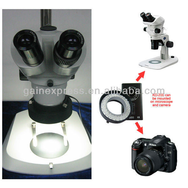 KD-200 80 LED Camera Microscope Ring Light CE (warm white 70mm max diameter)
