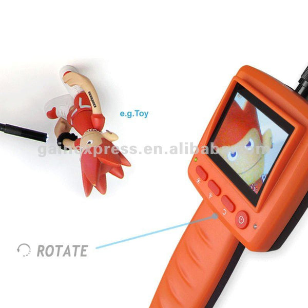 C05VID-099_1M_10mm 2.4" LCD Portable Video Inspection Endoscope 10mm Camera 1m Cable Borescope