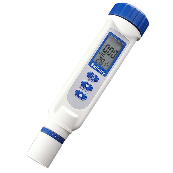 837-1 Salinity & Temp Meter, Pen Type Salt Water Quality Tester ATC NaCl 0~70 ppt for Saltwater, Hydroponics, Pool