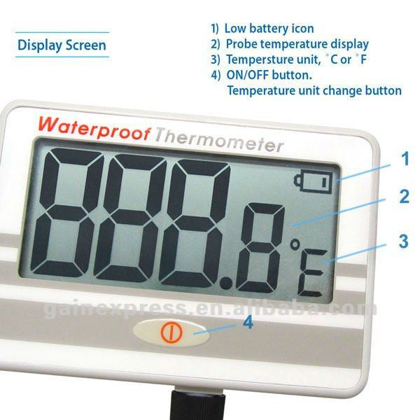 AZ-8891 Waterproof Digital Thermometer Monitor Beer Wine Meter