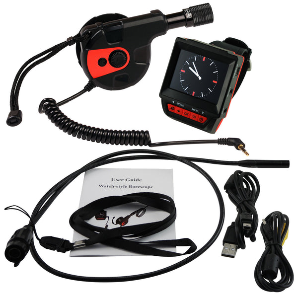 C0588G Watch Type Wearable Borescope endoscope Video inspection camera 8.5mm diameter + 1M Cable