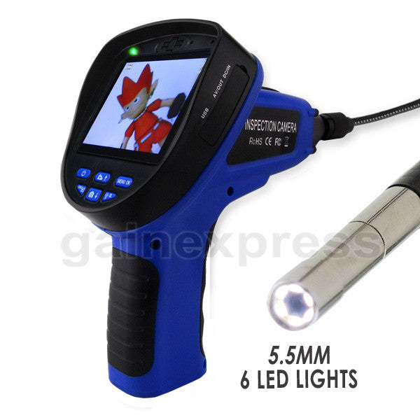 C0599E-5530L1 Industrial 3.5inch LCD 5.5mm Camera Video Inspection 6 LED Lights Borescope Endoscope