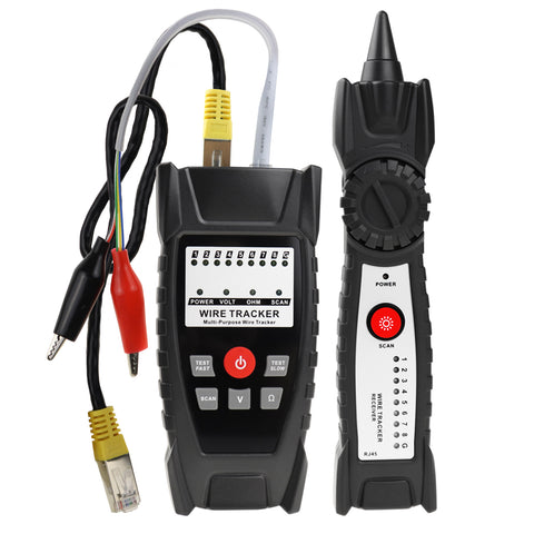 CAB-349 Network Cable Tester Cable Tracer Wire Tracker Professional Networking Device with Earphone for Telephone, Internet, Network Cables