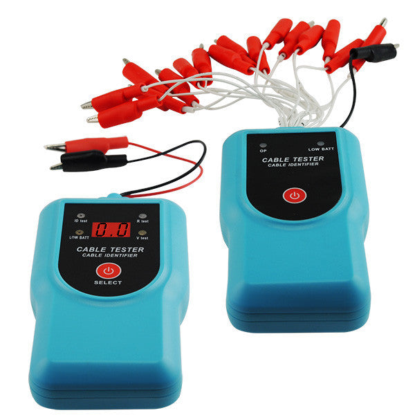 E04-031 Transmitter & Receiver Cable Tester Identifier Alligator Clip Test DC Voltage Continuity