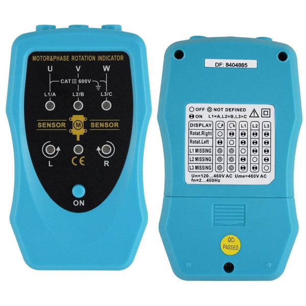 E04-035 Phase Sequence and Motor Rotation Conveyors Pump Tester Meter Tool 120~460VAC