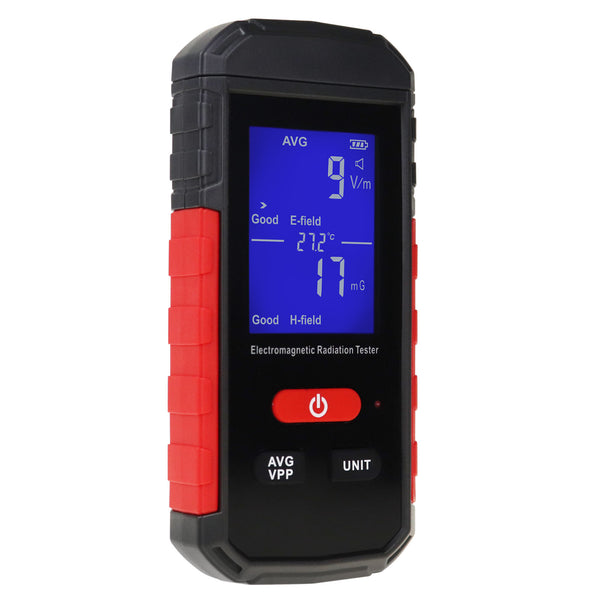 EMF-347 Handheld EMF Meter Electromagnetic Radiation Detector 5Hz~3.5GHz Rechargeable EMF Detector Temperature Tester for Ghost Hunting EMF Radiation Detecting