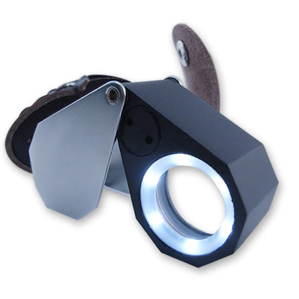 GM10 Mini 10X Jeweler Loupe Magnifier + 6 LED light, 21mm lens