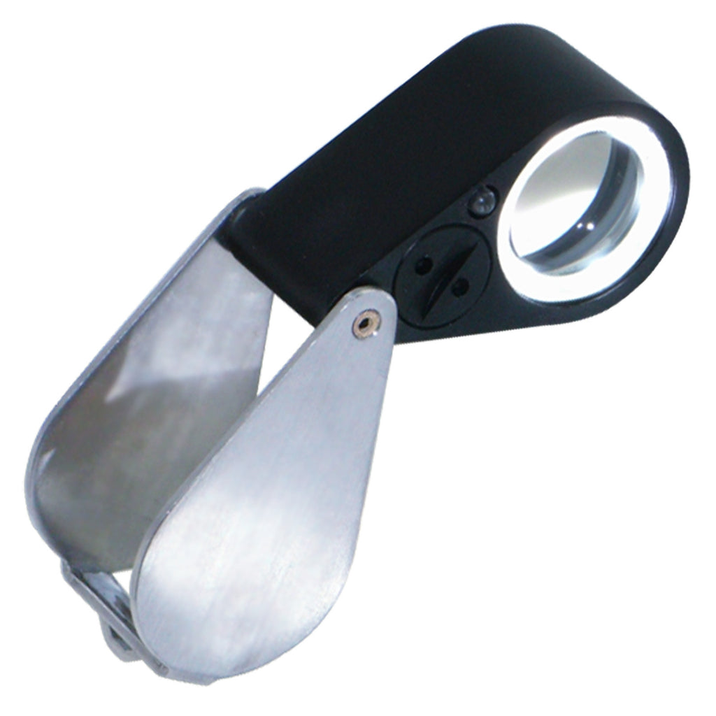 21mm Jeweler Loupe 10x Magnifier with LED and UV Light