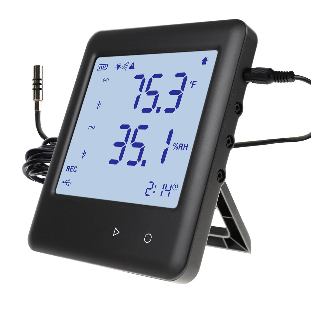 HTM-352 Data Logger Thermo-hygrometer Thermometer Temperature and Humidity Datalogging Measurement 25,920 Groups of Reading High Low Alarm with PC Software and Calendar Display