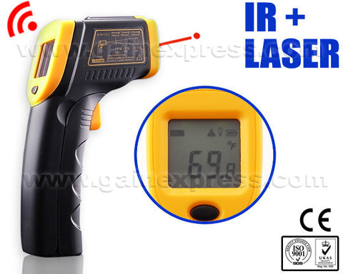 IR-280 12:1 Digital Infrared IR Non-Contact Thermometer Laser -50~280 °C (-58~572 °F) Range