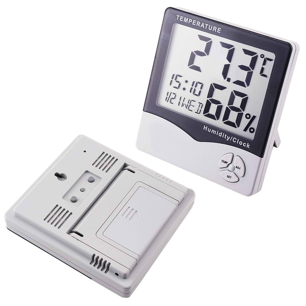 IR-807 Digital Hygrometer Temperature Humidity Meter LCD Clock