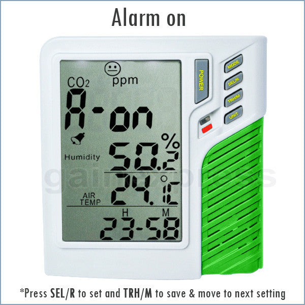 M0198138 Carbon Dioxide Temperature Humidity RH TWA STEL CO2 Monitor