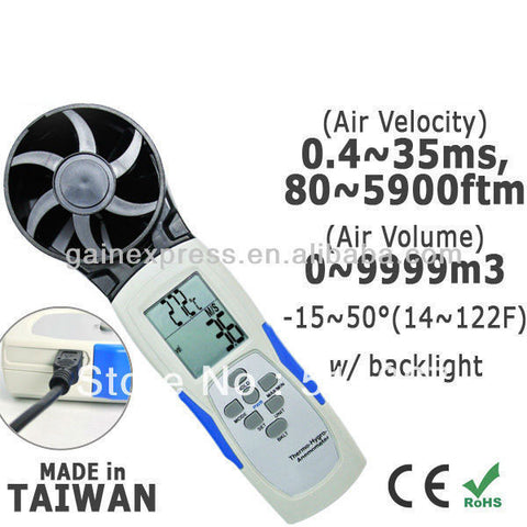 M0198652 Hand Held Thermo-Hygro-Anemometer Vane Made in Taiwan