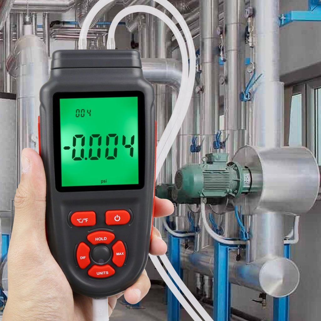 Hand Manometer MAN-346 Handheld Manometer Dual Differential Digital Gas Pressure Test ...