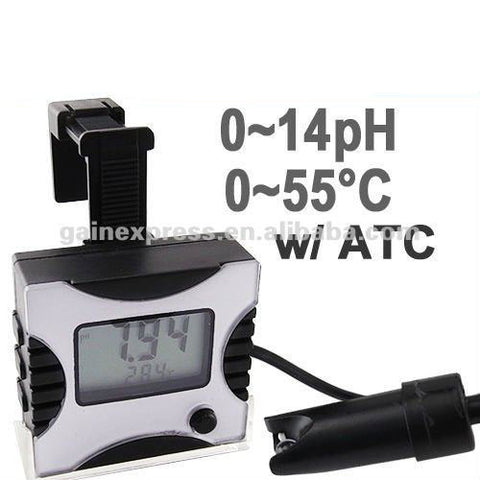 PH-025TEMP Digital pH Monitor Tester Meter Thermometer Aquarium