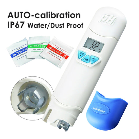 PH868-1 Waterproof pH meter w/ Temperature + Auto Calibration