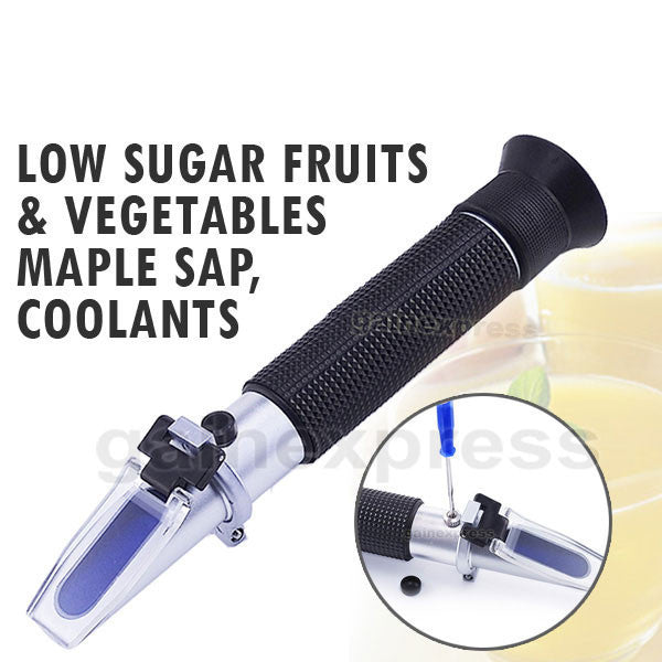 RHB-10ATC Portable 0-10% Brix Refractometer Fruit Vegetable Juice Wine Maple Sap