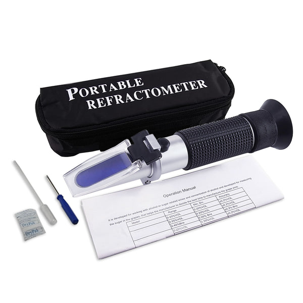 RHB-32ATC Brix Refractometer with ATC, 0-32% Brix in 0.2% division, for brandy, beer, fruits, Cutting Liquid, CNC, Vegetables, Juices, Soft Drinks