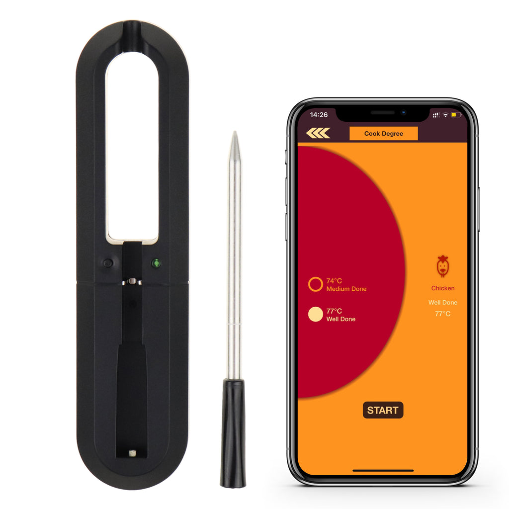 Smart Bluetooth BBQ Oven Meat Thermometer with 6 Food Grade Probes