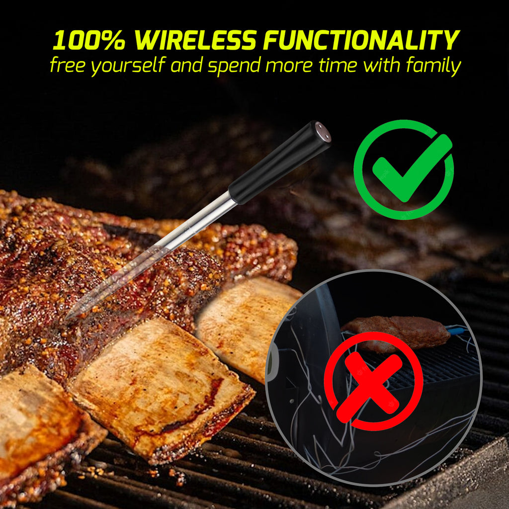 Kitchen Oven Thermometer Wireless Smart BBQ Meat Food Cooking