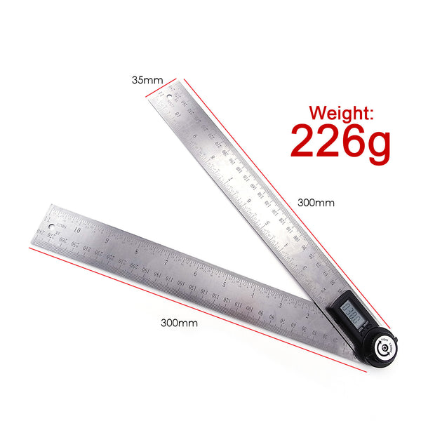 AG-300D Digital 2-in-1 Angle Finder Meter Protractor Ruler 360° 600mm CE marking Digital LCD Display