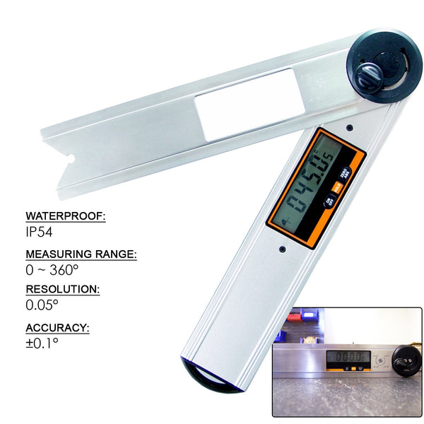 AG-82302 Digital Angle Finder / Protractor Tool with Spirit Level 0 ~ 360° Measuring Range 0.1° Accuracy