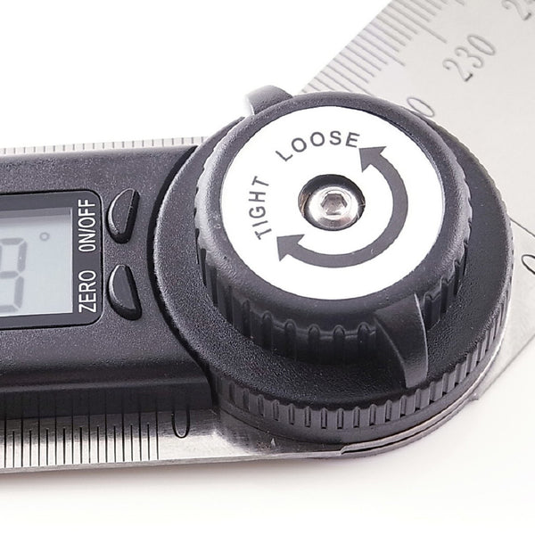 AG-200D Digital 2-in-1 Angle Finder Meter Protractor Ruler 360° 400mm Measure CE Marking LCD Display