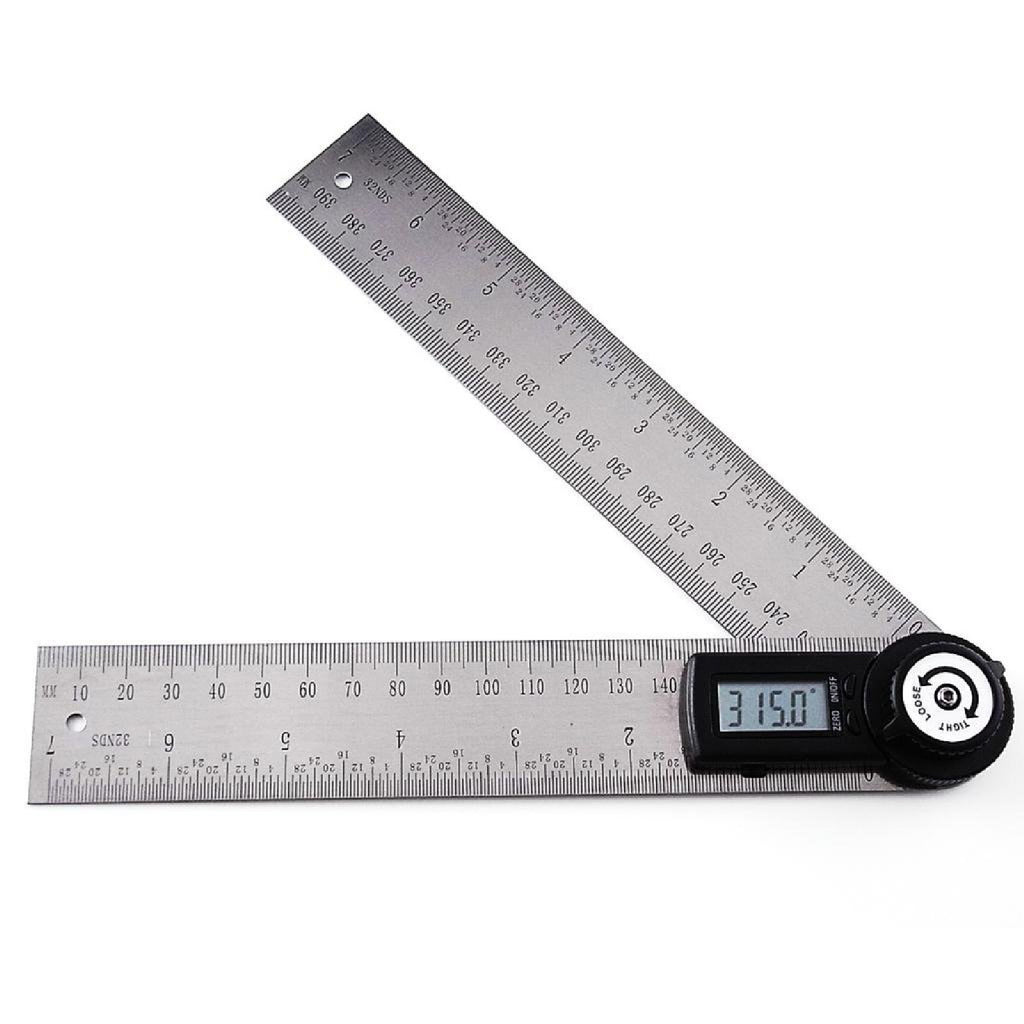 AG-200D Digital 2-in-1 Angle Finder Meter Protractor Ruler 360° 400mm Measure CE Marking LCD Display