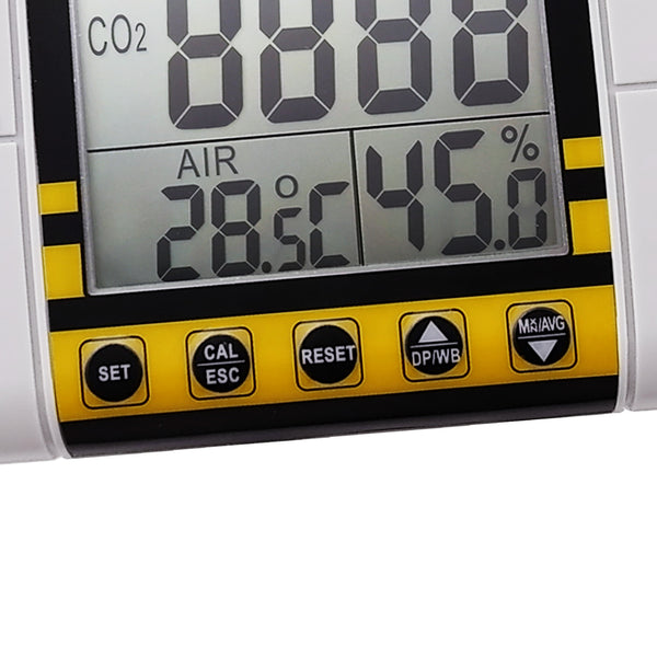 CO22 Carbon Dioxide / Temperature/ Humidity Indoor Air Quality Monitor Meter, Wall Mountable CO2 Detector 0~2000ppm Range
