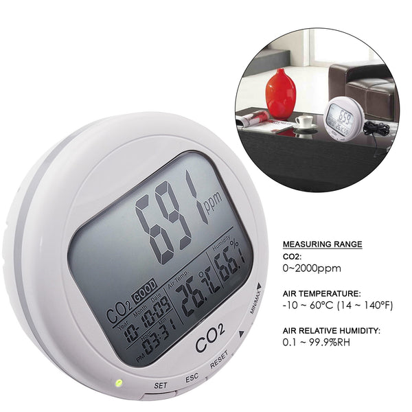 CO87 Desktop Indoor Air Quality Monitor Temperature Humidity RH CO2