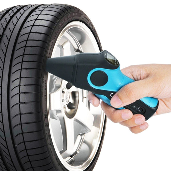 E04-017 Digital 2-in-1 Car Motor Tire Pressure Gauge + Tire Veins Depth