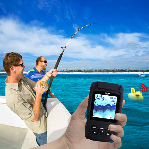 FF-718Li-W Rechargeable Wireless 40M Depth Fish Finder w/ 180m Wireless Operation Range Sensor