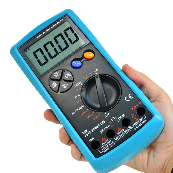 E04-038 Multimeter Tester True-RMS AC/DC Current Voltage Resistance Capacitance Diode Temperature