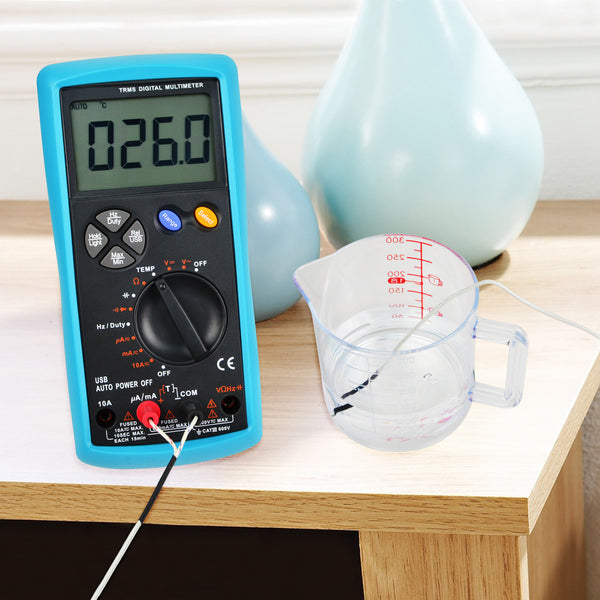 E04-038 Multimeter Tester True-RMS AC/DC Current Voltage Resistance Capacitance Diode Temperature