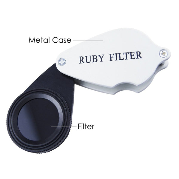 CLMG-7302 Foldable Ruby Filter Gem, identification tool for Emerald & Gemstones