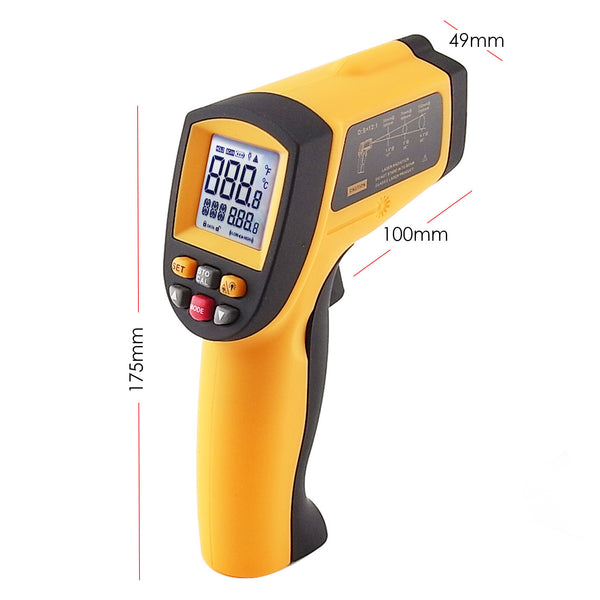 IR-G900 Digital Infrared IR Laser Thermometer -50~900°C -58~1652°F 12:1