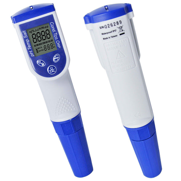 M0199720 6-in-1 Water Tester Combo Pen pH, ORP, EC, TDS, Salinity, & Temperature