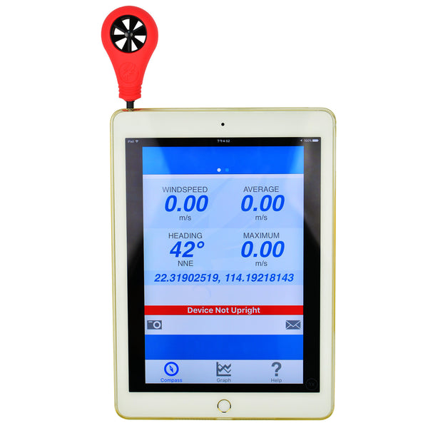 AM-M010 WeatherFlow iPhone Apple iOS Smartphone Weather Wind Air Speed Meter Anemometer Compact Size