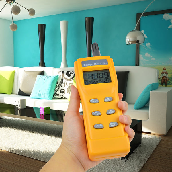7755 Indoor Air Quality 9999ppm Digital Carbon Dioxide Temperature Humidity NDIR Sensor Monitor