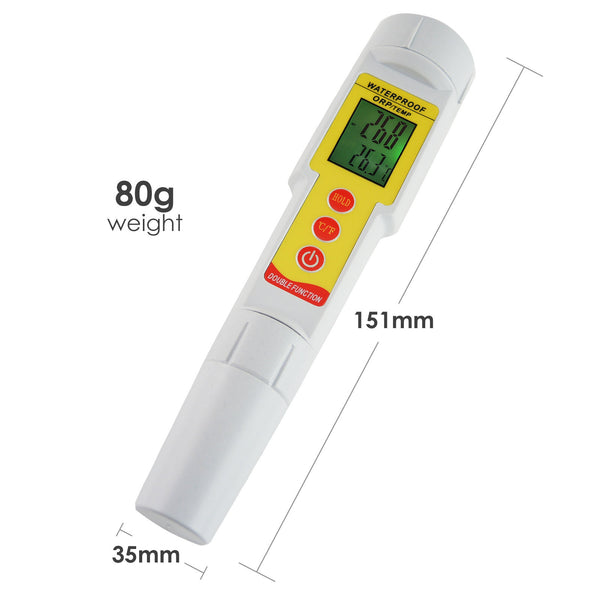 ORP-001 Pen-type ORP Temperature Meter Redox Thermometer (°C/ °F) -1999mV~1999mV Pool Aquarium