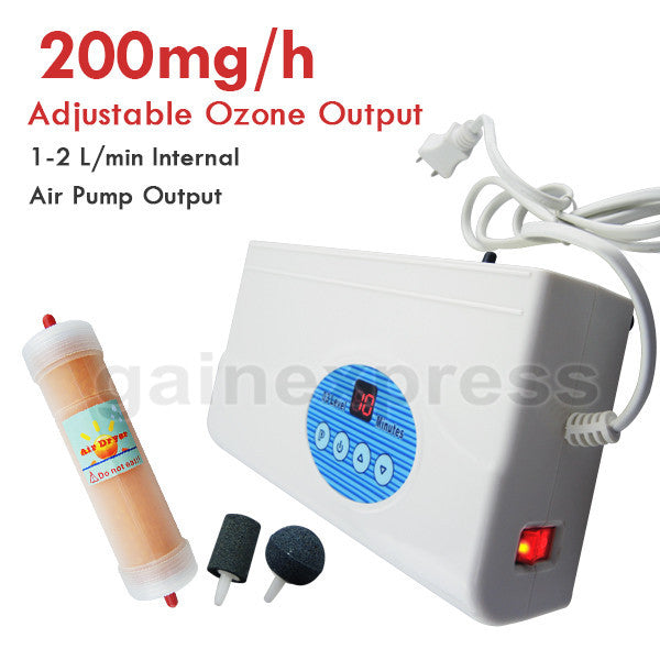 OZ-004 Digital Ozone Generator Air Quality Purifier O3 Clean Sterilization Air Dryer 200mG/H 220V ONLY